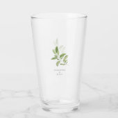 水彩FoIiageセージ名前をカスタムする結婚ズ タンブラーグラス (裏面)