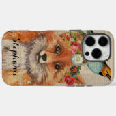 水彩Foxyフローラの友パーソナライズされただち Case-Mate iPhoneケース (裏面 (横))