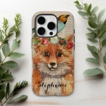 水彩Foxyフローラの友パーソナライズされただち iPhone 16 Proケース<br><div class="desc">水の色Foxyフローラ友達の名前パーソナライズされたiPhone 16 Proケースは彼女の頭に鳥とフローラの冠を着絵を描てフォックスのトレンディーの水色の機能を備えている。以下の名前でパーソナライズする。Evco Studio www.zazzle.com/store/evcostudioによって作成</div>