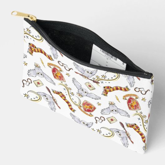水彩GRYFFINDOR™ヘドウィッグ模様 アクセサリーポーチ (見開き)