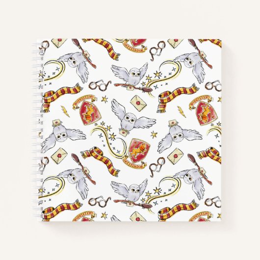 水彩GRYFFINDOR™ヘドウィッグ模様 ノートブック (正面)