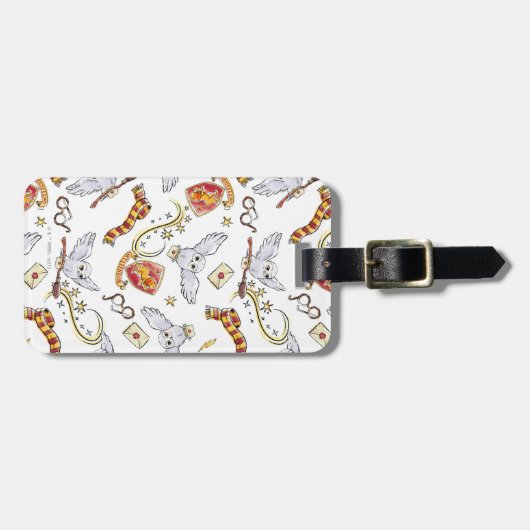 水彩GRYFFINDOR™ヘドウィッグ模様 ラゲッジタグ (正面横)