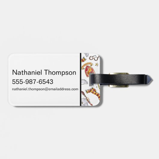 水彩GRYFFINDOR™ヘドウィッグ模様 ラゲッジタグ (裏面横)