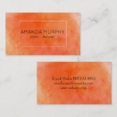 水彩II （オレンジ） 名刺 (正面/裏面)