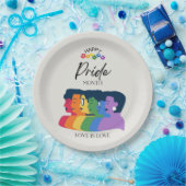 水彩LGBTQプライド月パーティー ペーパープレート (パーティー)
