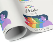 水彩LGBTQプライド月パーティー ラッピングペーパー (ロールコーナー)