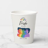 水彩LGBTQプライド月パーティー 紙コップ (正面)