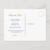 水彩marigold写真デートを保存 案内ポストカード (裏面)