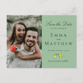 水彩MInimalistレモンフォト 案内ポストカード