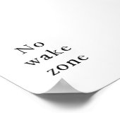 水彩no wake zoneプリント ポスター (角)