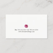 水彩PInkペニー（黒と白）のストライプ 名刺 (裏面)