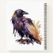 水彩Raven – オレンジ ノートブック (裏面)