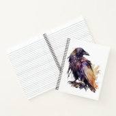 水彩Raven – オレンジ ノートブック (内部)