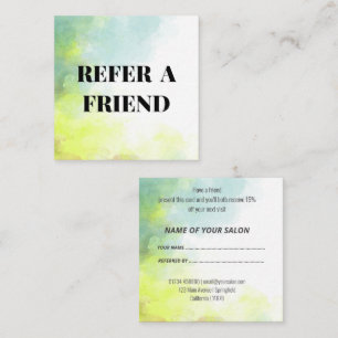 水彩Refer-a-Friendカード 紹介カード