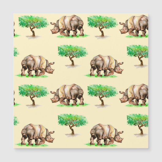 水彩Rhino：ハンドパタ色彩の鮮やかーン。 (正面)