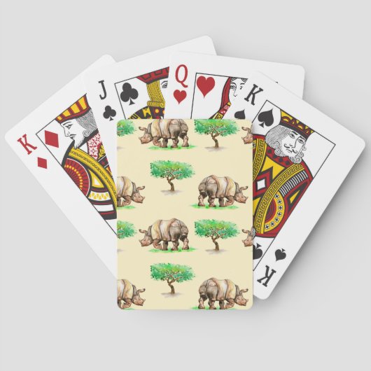 水彩Rhino：ハンドパタ色彩の鮮やかーン。 トランプ (裏面)