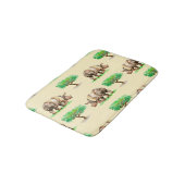 水彩Rhino：ハンドパタ色彩の鮮やかーン。 バスマット (アングル)