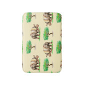 水彩Rhino：ハンドパタ色彩の鮮やかーン。 バスマット (正面縦)