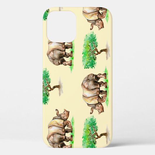 水彩Rhino:ハンドパタ色彩の鮮やかーン。 Case-Mate iPhoneケース (裏面)