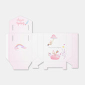 水彩Rhino Unicornベビーガールシャワー感謝してい フェイバーボックス (折り畳みなし)