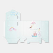 水彩Rhino Unicorn男の赤ちゃんシャワーサンキュー フェイバーボックス (折り畳みなし)