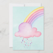 水彩Rhino Unicorn男の赤ちゃんシャワービンゴ 招待状 (裏面)