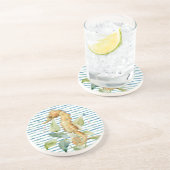 水彩SEAHORSE – 沿岸、ビーチ 航海の コースター (側面)
