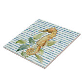 水彩SEAHORSE – 沿岸、ビーチ 航海の タイル (側面)