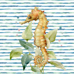 水彩SEAHORSE – 沿岸、ビーチ 航海の タイル<br><div class="desc">ラブビーチハウスの装飾？この愛らしいシーホーススタイリッシュはシックだ。同じスタイルで海洋生物と一致または混合するホーム製品を違う検索。</div>