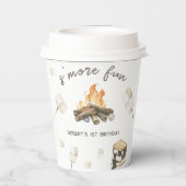 水彩S'moreおもしろいキャンプファイア1st誕生日 紙コップ (裏面)