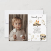 水彩S'moreおもしろい誕生日ありがとう サンキューカード (正面)