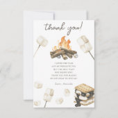 水彩S'moreおもしろい誕生日ありがとう サンキューカード (正面)