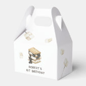 水彩S'moreキャンプファイア1st誕生日 フェイバーボックス (裏面サイド)