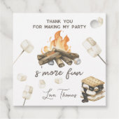 水彩S'more Campfire 1st誕生日ありがとう フェイバータグ (裏面)