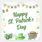 水彩St patricks スクエアシール (正面)