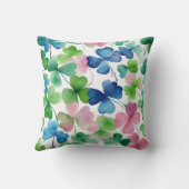 水彩St patricks dayシャムロック クッション (裏面)