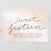 水彩Sweet sixteen招待状 招待状 (正面/裏面)