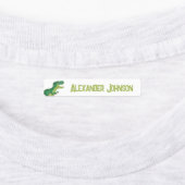 水彩Tレックス恐竜とカスタム子供の名前 ラベル (貼付)