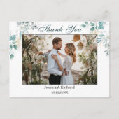 水彩THANK YOUフォトポストカード ポストカード (正面)