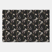 水彩WildFlowerパターン ラッピングペーパーシート (正面)