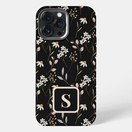 水彩WildFlowerパターン iPhoneケース (裏面)