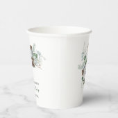 水彩Winter Anemones花ベビーシャワー 紙コップ (右)