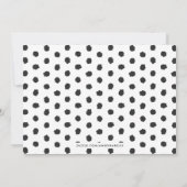 水彩XOXOバレンタインの写真カード – 黒 セーブザデート (裏面)