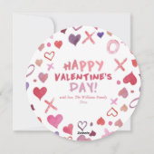 水彩XOXOバレンタインデーカード シーズンカード (裏面)