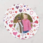 水彩XOXOバレンタインデーカード シーズンカード (正面/裏面)