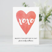 水彩XOXO教室バレンタイン 招待状 (スタンド正面)
