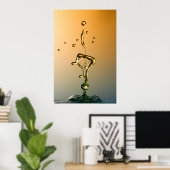 水彫刻：ゴールデンラインポスター ポスター (ホームオフィス)