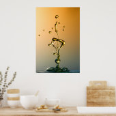 水彫刻：ゴールデンラインポスター ポスター (キッチン)