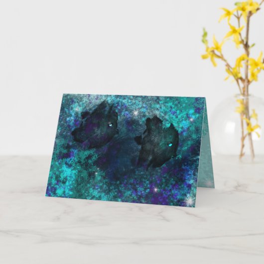 水影 カード (黄色い花)