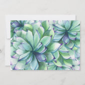 水得色結婚した多肉付きスクリプト 招待状 (裏面)